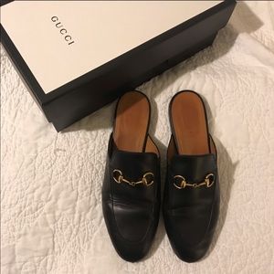 Gucci Black Princeton Mules 37.5